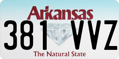 AR license plate 381VVZ