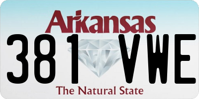 AR license plate 381VWE