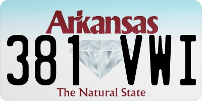 AR license plate 381VWI