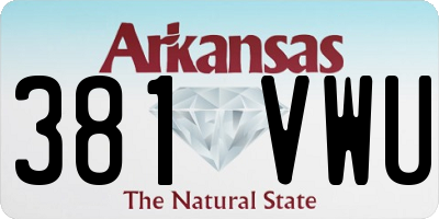 AR license plate 381VWU