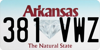 AR license plate 381VWZ