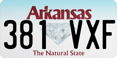 AR license plate 381VXF