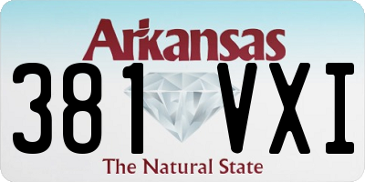 AR license plate 381VXI