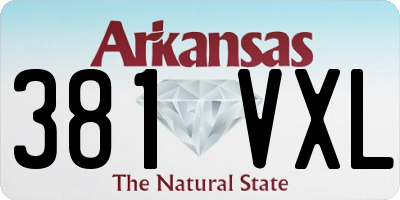 AR license plate 381VXL