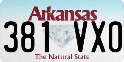 AR license plate 381VXO