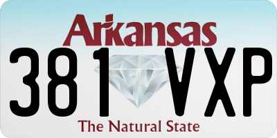 AR license plate 381VXP