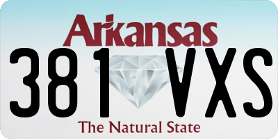AR license plate 381VXS