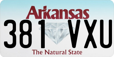AR license plate 381VXU