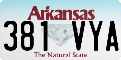 AR license plate 381VYA