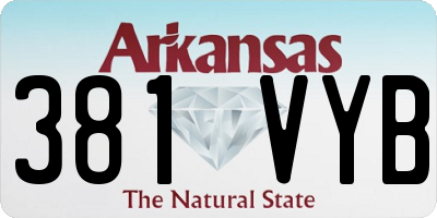 AR license plate 381VYB