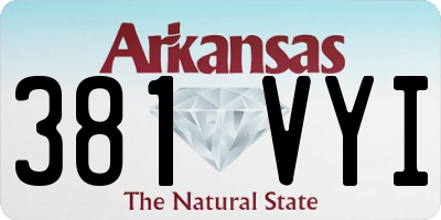 AR license plate 381VYI