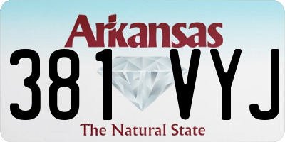 AR license plate 381VYJ