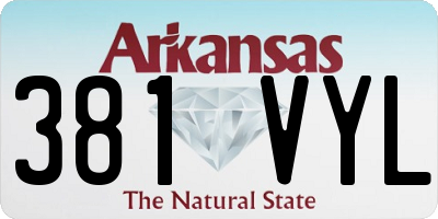 AR license plate 381VYL