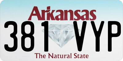AR license plate 381VYP