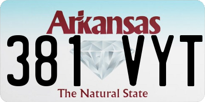 AR license plate 381VYT