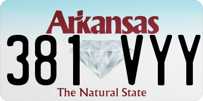 AR license plate 381VYY