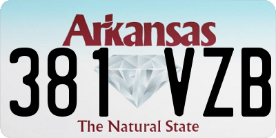 AR license plate 381VZB