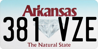 AR license plate 381VZE