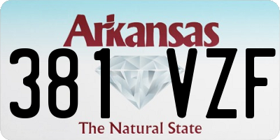 AR license plate 381VZF
