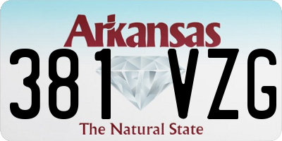 AR license plate 381VZG