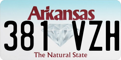 AR license plate 381VZH