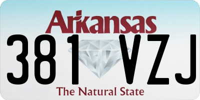 AR license plate 381VZJ