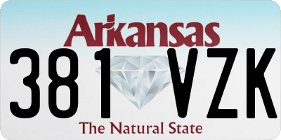 AR license plate 381VZK