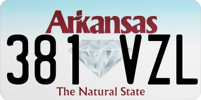 AR license plate 381VZL