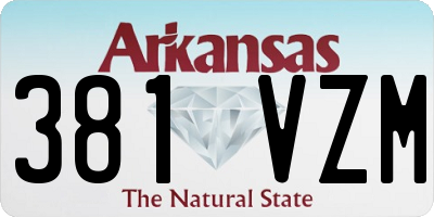 AR license plate 381VZM