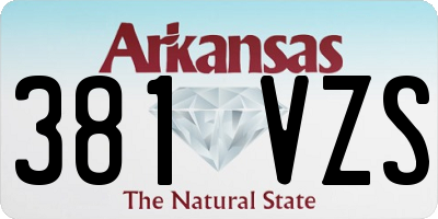 AR license plate 381VZS