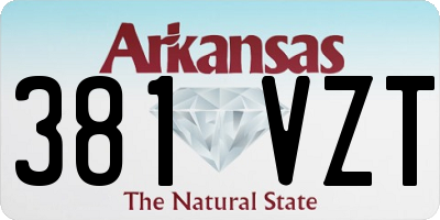 AR license plate 381VZT
