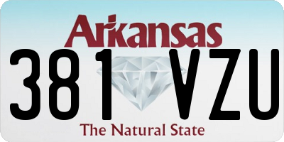 AR license plate 381VZU
