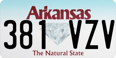 AR license plate 381VZV