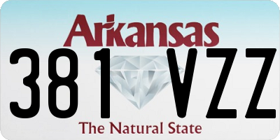 AR license plate 381VZZ
