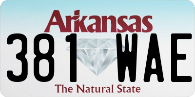 AR license plate 381WAE