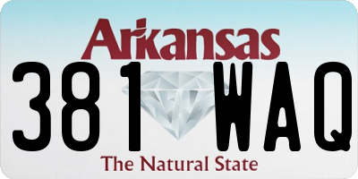 AR license plate 381WAQ