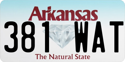 AR license plate 381WAT