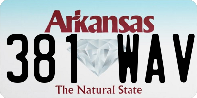 AR license plate 381WAV