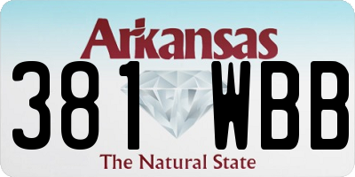 AR license plate 381WBB