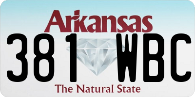 AR license plate 381WBC