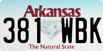AR license plate 381WBK