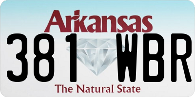 AR license plate 381WBR