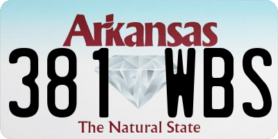 AR license plate 381WBS