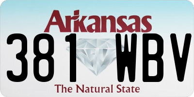 AR license plate 381WBV