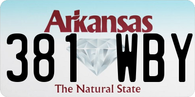 AR license plate 381WBY