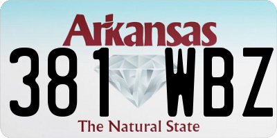 AR license plate 381WBZ