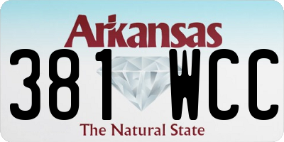AR license plate 381WCC