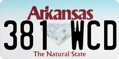 AR license plate 381WCD