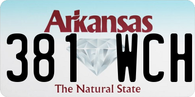 AR license plate 381WCH