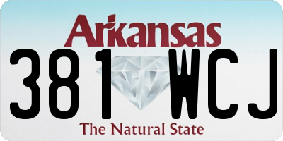AR license plate 381WCJ